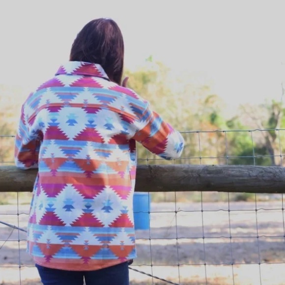 No Comment NY-LA woman’s Aztec shacket Jacket shirt long sleeve, size XL - Picture 7 of 14